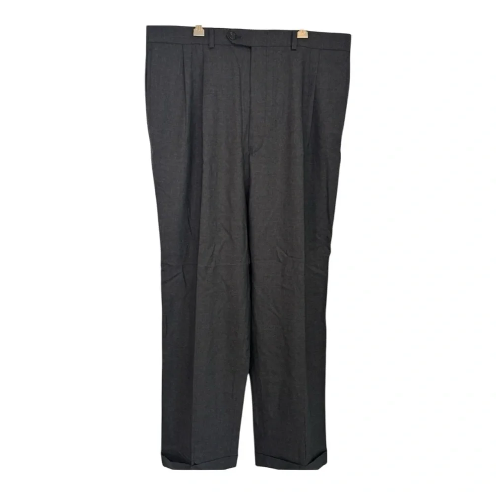 Ralph Lauren 100% Wool-Laine Dark Gray Classic Total Comfort Trousers